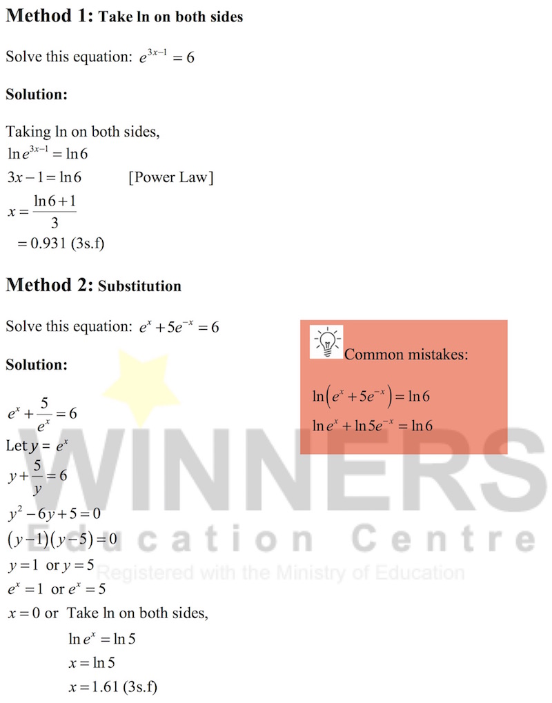 Methods to Solve Exponential Equations